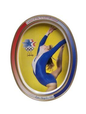1984 L.A. Olympics McDonald's Gymnastic tin tray